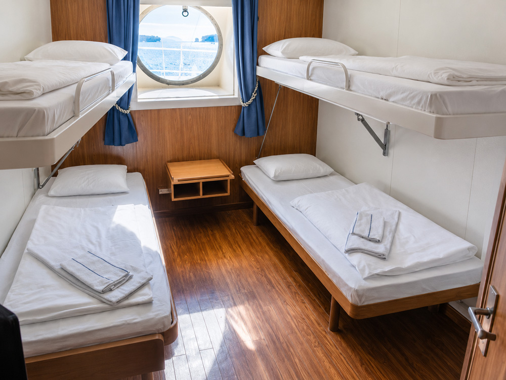 Außenkabine klein (10qm) belegt mit 3 Personen