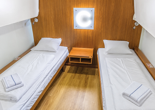 Innenkabine belegt mit 2 Personen